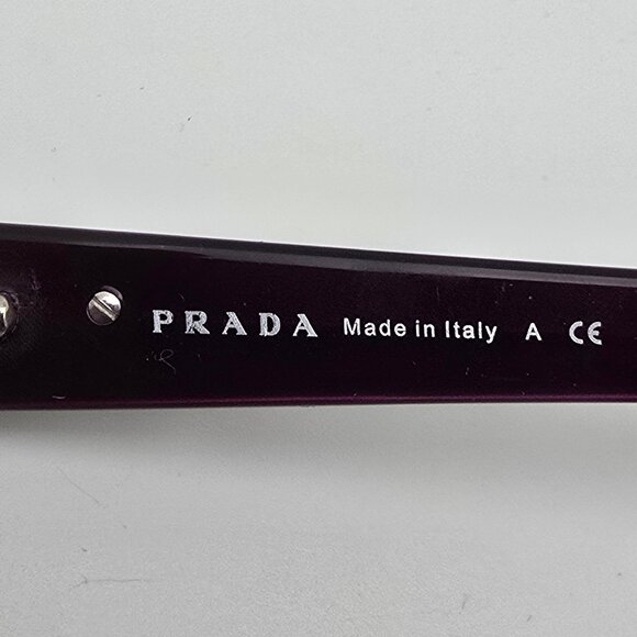 Prada VPR 58L 5AV-1O1 Gunmetal Plum Eyeglasses Frame w/ Case Italy 49-14-135 - Picture 9 of 14